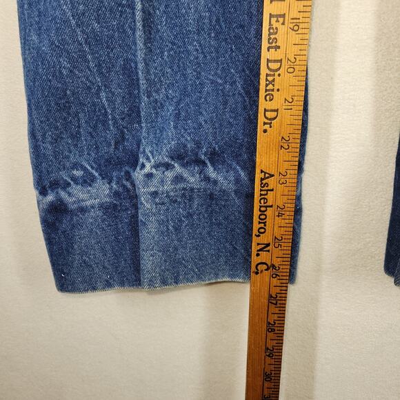 Vintage Big Yank Denim Jeans Mens 36x31 Blue Flare Bell Bottom Boot Cut Retro - Picture 5 of 16